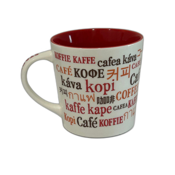 Starbucks Ceramic Mug 16oz 2008 International Languages “kaffe kale” Coffee Cup - Picture 3 of 10